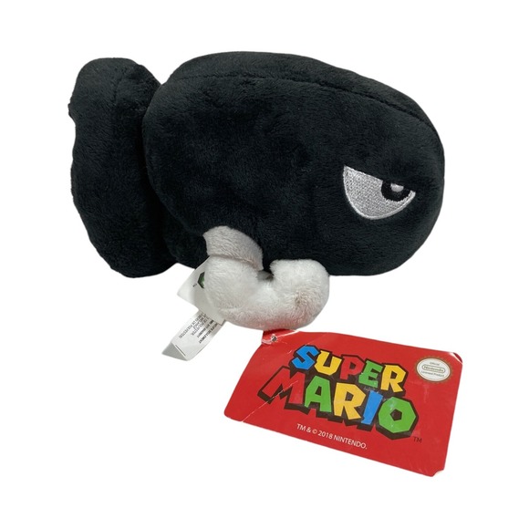 Super Mario Bros Bullet Bill Plush All Star Collection 7" x 4" Dia. Little Buddy - Picture 2 of 12